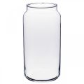 Floristik24 Vaso de flores de vidro transparente decoração de mesa de vidro Ø8cm H20cm