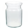 Floristik24 Vaso de vidro vaso decorativo transparente lanterna de vidro vaso de flores Ø18cm H25cm