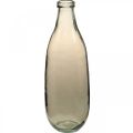 Floristik24 Vaso de vidro marrom grande vaso de chão ou vidro de decoração de mesa Ø15cm H40cm