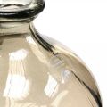 Floristik24 Vaso de vidro redondo vaso decorativo de vidro castanho rústico Ø16.5cm H18cm