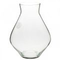 Floristik24 Vaso de flores vaso de vidro bulboso vaso transparente decorativo Ø20cm H25cm