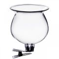 Floristik24 Sino de vaso de vidro com clipe transparente Ø5.5cm H6cm 4pcs