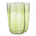 Floristik24 Vaso de vidro vaso verde flor vaso decorativo Ø15cm Alt.20cm