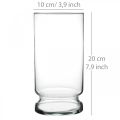 Floristik24 Cilindro de vaso de vidro transparente Ø10cm H20cm