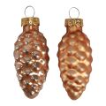Cones de natal cones de vidro decoração de vidro damasco Alt.6,5cm 10 unidades