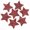 Floristik24 Estrelas brilhantes para borrifar coral 2,5 cm 48 unidades