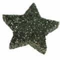 Floristik24 Star glitter verde 2,5 cm 48 unidades