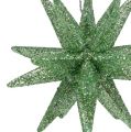 Floristik24 Estrelas brilhantes verde menta 7,5 cm 8 unidades