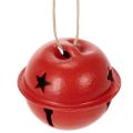 Floristik24 Pingentes decorativos em forma de sino com motivo de estrela, 3 cm, 9 peças