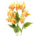 Floristik24 Flor artificial Gloriosa laranja com hastes longas para vasos, 80cm, 3 unidades.