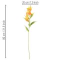 Flor artificial Gloriosa laranja com hastes longas para vasos, 80cm, 3 unidades. | Floristik24.pt
