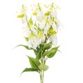 Floristik24 Flor artificial Gloriosa, branca e amarela, elegante ramo florido para decoração, 80 cm, 3 peças.