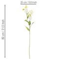 Flor artificial Gloriosa, branca e amarela, elegante ramo florido para decoração, 80 cm, 3 peças. | Floristik24.pt