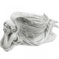 Floristik24 Anjo grave com tigela de planta Anjo de banho de pássaro deitado 39×18×18cm