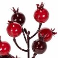Ramo artificial de romã com hastes ramificadas para decoração de vaso, 19 cm, 4 peças | Floristik24.pt