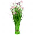Floristik24 Ramo de grama com flores e borboletas rosa 70cm