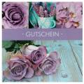 Floristik24 Voucher cartão rosa lilás + envelope 1pc