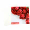 Floristik24 Voucher cartão rosas vermelhas + envelope 1pc