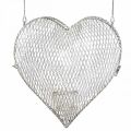 Pendurado decoração fio coração, suporte tealight para pendurar 29×27,5 cm
