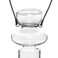 Floristik24 Mini vasos de vidro vaso pendurado suporte de metal decoração de vidro H10.5cm 4pcs