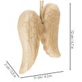 Pingente de asa de anjo de madeira para decoração suspensa, 12 cm | Floristik24.pt