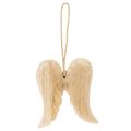 Pingente de asa de anjo de madeira para decoração suspensa, 12 cm | Floristik24.pt