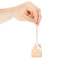 Casinha de Gengibre de Cerâmica para Pendurar, Decoração de Inverno Natalina, 6cm, 3 peças | Floristik24.pt
