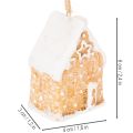 Casinha de Gengibre de Cerâmica para Pendurar, Decoração de Inverno Natalina, 6cm, 3 peças | Floristik24.pt