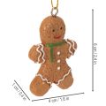 Enfeites decorativos de boneco de gengibre para árvores de Natal, 6 cm, 12 peças | Floristik24.pt