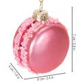 Enfeite de árvore de Natal em formato de macaron, 6 cm | Floristik24.pt