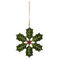 Enfeite de azevinho, decoração natalina para pendurar, 26 cm | Floristik24.pt