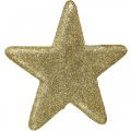 Floristik24 Pingente de estrela de decoração de natal glitter dourado 18,5 cm 4 unidades