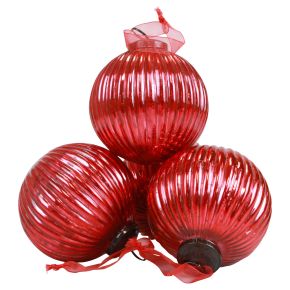 Bolas de Natal bolas de vidro para árvore de Natal vermelhas Ø10cm 4 unidades