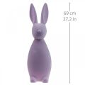 Floristik24 Deco Bunny Coelhinho da Páscoa Deco Flocado Lilás Roxo A 69cm
