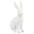 Floristik24 Coelho sentado coelho decorativo decoração de pedra artificial branco Alt.27cm