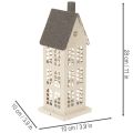 Casa decorativa de metal com janelas e lareira, 28 cm | Floristik24.pt