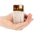 Conjunto de miniaturas de casas decorativas em cerâmica, para decoração de mesa, 9 cm, 3 peças. | Floristik24.pt