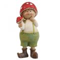 Floristik24 Outono figuras decorativas para crianças menino e menina cogumelo crianças 2pcs
