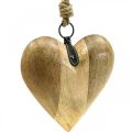 Floristik24 Coração de madeira, coração decorativo para pendurar, decoração de coração Alt.19cm