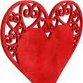 Floristik24 Coração em palito, plugue decorativo de coração, decoração de casamento, Dia dos Namorados, decoração de coração 16 peças