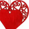 Floristik24 Coração para pendurar, decoração de casamento, pingente de coração, decoração de coração, dia dos namorados 12pcs