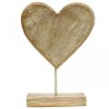 Coração de madeira coração deco madeira metal natureza estilo country 20x6x28cm
