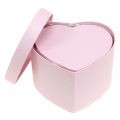 Floristik24 Caixa de flores coração rosa 14/16cm 2pcs