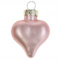 Floristik24 Árvore decoração coração rosa de vidro 3cm 20p