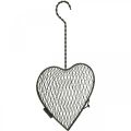 Floristik24 Coração de metal, coração de arame, coração de cesta Castanho A16,5cm L31cm