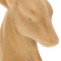 Estatueta decorativa de um veado reclinado com chifres, decoração aveludada, 58 cm | Floristik24.pt