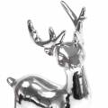 Floristik24 Figura Deco cervo prata H17cm 2pcs