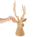 Escultura decorativa de cabeça de veado com grandes chifres, 52 cm | Floristik24.pt