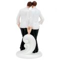 Floristik24 Figura de casamento casal masculino 19 cm
