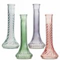 Floristik24 Vasos de flores de vidro alto vintage colorido Ø10cm H23cm 4 pçs